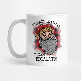 dear santa i can explain christmas Mug